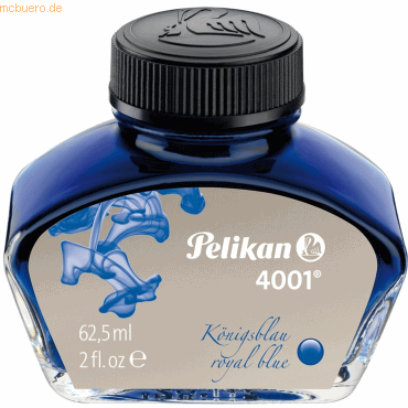 12 x Pelikan Tinte 4001 königsblau 62,5ml 76W von Pelikan