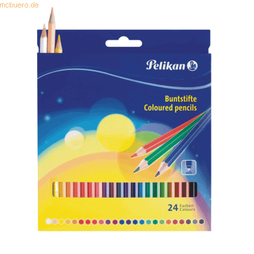 5 x Pelikan Buntstifte Standard dreieckig 24 Farben sortiert von Pelikan