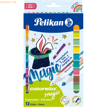 5 x Pelikan Fasermaler Colorella Magic 411/FS VE=10 Farben + 2 Zaubers von Pelikan