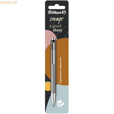 8 x Pelikan Kugelschreiber K10 Snap Metallic Platin von Pelikan