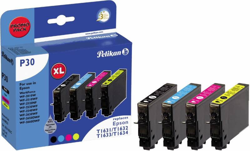 P30 Tinten-Multipack ersetzt Epson T16364010 4-farbig von Pelikan