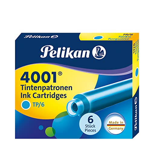 Pelikan® Tintenpatrone 4001® TP/6 - türkis, 6 Patronen; Packungsinhalt: 6 Patronen von Pelikan