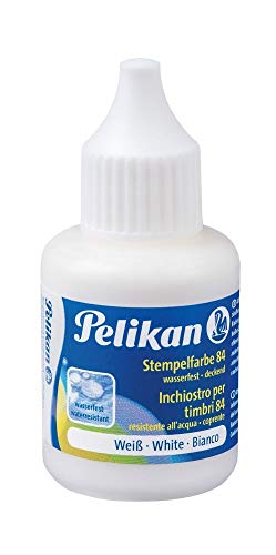 Pelikan,351502,Stempelfarbe AA8wasserfest, 30ml, 1 Set,weiß von Pelikan