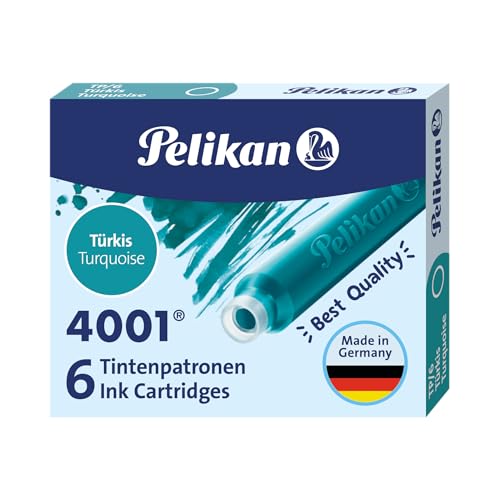 Pelikan 301705 Tintenpatrone 4001, türkis, 6 Patronen in der Faltschachtel von Pelikan