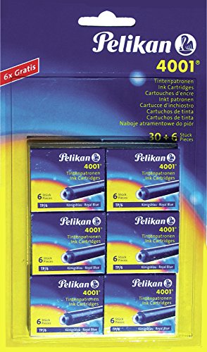 Pelikan 307439 Blau 36 Stück - Kugelschreibermine (Blau, Blau, Füllfederhalter, Sichtverpackung, 36 Stück(e) von Pelikan