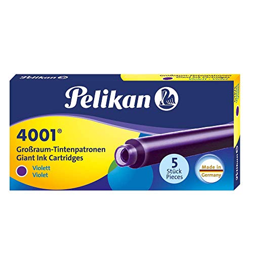 Pelikan 310664 Tintenpatronen 4001 Violett, Etui mit 5 Großraum-Patronen von Pelikan