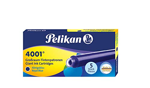 Pelikan 310748 Großraum-Tintenpatrone 4001, königsblau, 5 Patronen in Faltschachtel von Pelikan