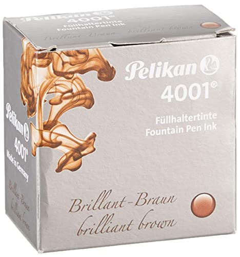 Pelikan 311902 Tintenglas Brillant Tinte 4001, 30 ml, 1 Stück, braun von Pelikan