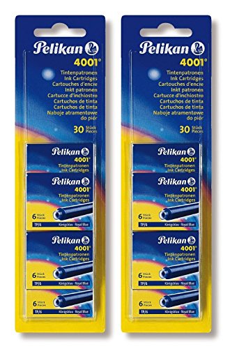 Pelikan 330845 Patronen 5er Packung, (10er Packung | Patrone 4001 TP/6, Blau), 330845/2 von Pelikan