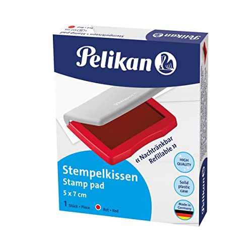 Pelikan 337725 Stempelkissen 3E, getränkt, 5x7 cm, rot von Pelikan