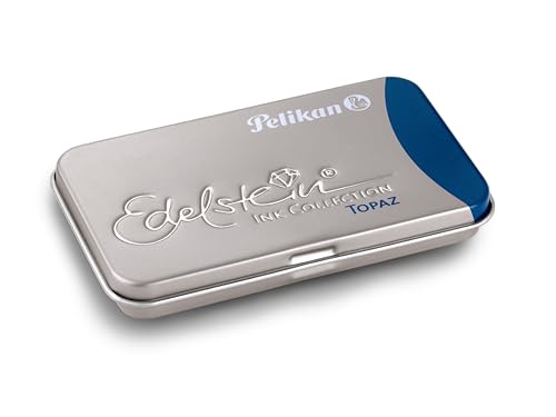 Pelikan Großraum-Tintenpatronen Edelstein Ink, Topaz (türkis/blau) im Metalletui, 6 Stück Pelikan Großraum-Tintenpatronen Edelstein Ink, Topaz (türkis/blau) im Metalletui, 6 Stück von Pelikan