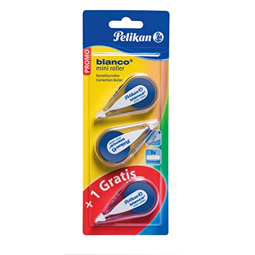 Pelikan - Weißer Mini-Roller, Weiß, 4,2 mm x 6 m, 3 Stück, ohne Lösungsmittel, Büro, Schule, Schreibwaren Pelikan - Weißer Mini-Roller, Weiß, 4,2 mm x 6 m, 3 Stück, ohne Lösungsmittel, Büro, Schule, Schreibwaren von Pelikan