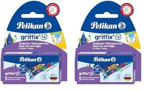 Pelikan 4001 Griffix Großraum-Tintenpatronen 2 x 5 Stück Blisterpackung (Packung mit 2) von Pelikan