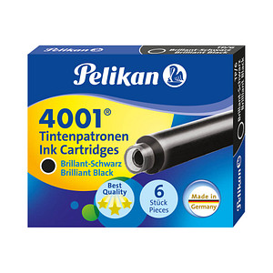 Pelikan 4001 TP/6 Tintenpatronen für Füller brillant-schwarz 6 St. von Pelikan