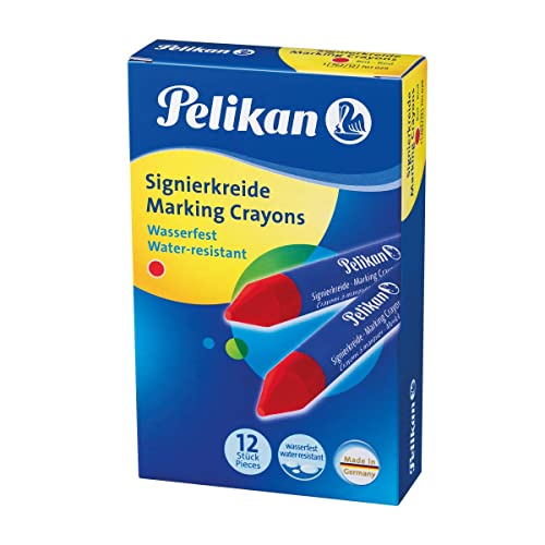 Pelikan 701029 - Signierkreide für rauhe Untergründe Schachtel mit 12 Stück, rot von Pelikan