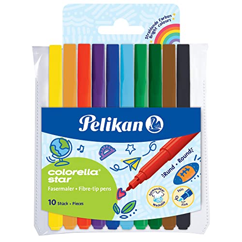 Pelikan 814485 Faserschreiber Colorella Star 302, 10 Stifte im Etui von Pelikan
