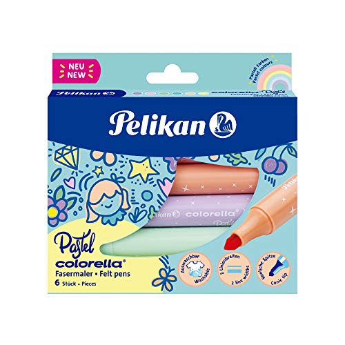 Pelikan 818063 Fasermaler Colorella Pastell 411, 6 Stück von Pelikan