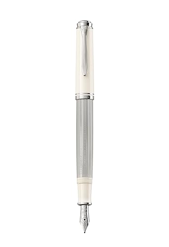 Pelikan 818919 Kolbenfüllhalter M405 Silber-Weiß, Feder M, mit besonderem Geschenketui Pelikan 818919 Kolbenfüllhalter M405 Silber-Weiß, Feder M, mit besonderem Geschenketui von Pelikan
