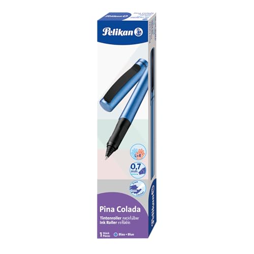 Pelikan Tintenroller Pina Colada inkl. Standard Tintenpatrone (Nachfüllbar mit Standard Tintenpatronen) Blau, 1 Stück von Pelikan