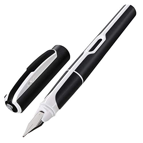 Pelikan 903054 Füllhalter Style Neon, M-Feder, schwarz/weiss, 1 Stück (1er Pack) von Pelikan