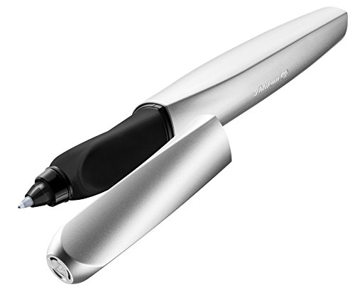 Pelikan 947457 Tintenroller Twist, universell für Rechts- und Linkshänder, silber von Pelikan