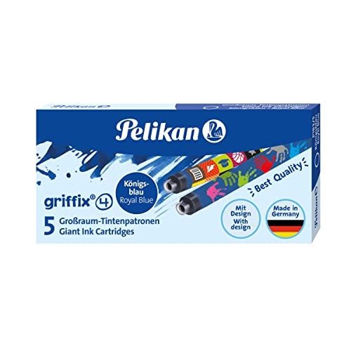 Pelikan 960583 10 Hüllen mit 5 Tintenpatronen Griffix, Königsblau von Pelikan