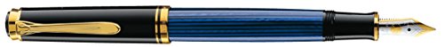 Pelikan 985887 Kolbenfüllhalter Souverän M 400 Bicolor-goldfeder 14-K/585 Federbreite F, 1 Stück, schwarz/blau Pelikan 985887 Kolbenfüllhalter Souverän M 400 Bicolor-goldfeder 14-K/585 Federbreite F, 1 Stück, schwarz/blau von Pelikan