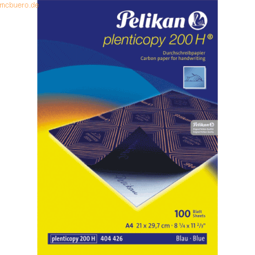 Pelikan Blaupapier A4 Plenticopy 200 100 Blatt Pelikan Blaupapier A4 Plenticopy 200 100 Blatt von Pelikan