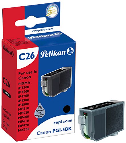 Pelikan C26 Druckerpatrone (ersetzt Canon PGI-5BK) schwarz von Pelikan