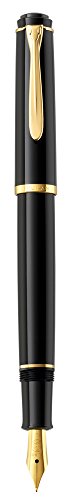 Pelikan Classic P200 Füller, Schwarz, Vergoldete Beschläge, 930479 - B von Pelikan