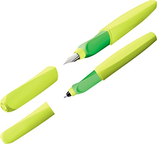 Pelikan Color Edition Twist (Neon Gelb, 2er Set Tintenroller + Füller) von Pelikan