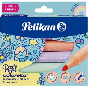 Pelikan Colorella Pastell 411 Filzstifte farbsortiert, 6 St. Pelikan Colorella Pastell 411 Filzstifte farbsortiert, 6 St. von Pelikan