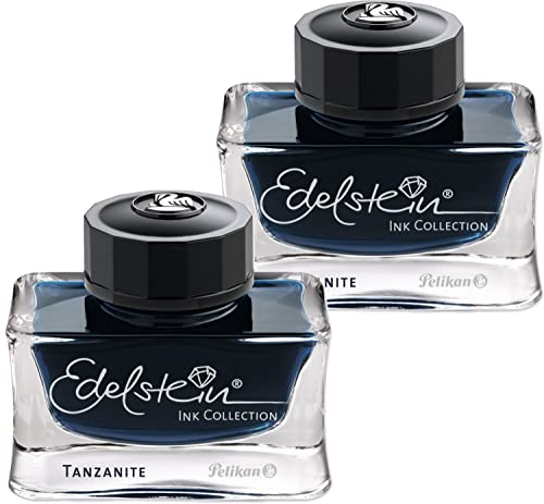 Pelikan Edelstein Ink 50ml (2er Pack, Tanzanite) blauschwarz von Pelikan