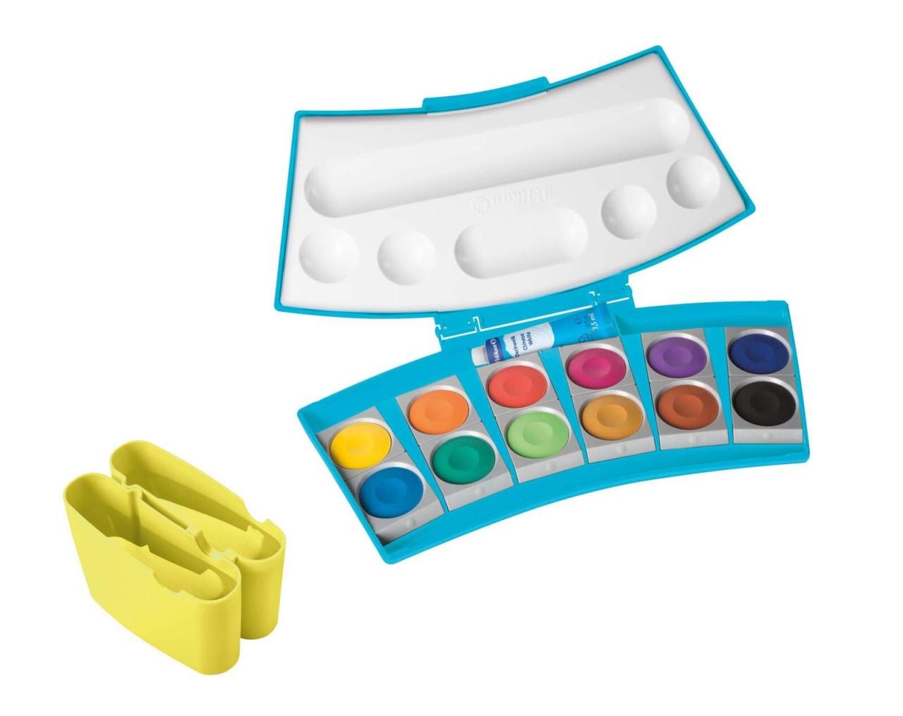 Pelikan Wasserfarbkasten 2 Wasserboxen + Deckweiß und 12 Farben Pelikan Wasserfarbkasten 2 Wasserboxen + Deckweiß und 12 Farben von Pelikan