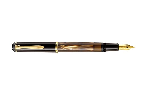 Pelikan Fine-Writing Pelikan 808828 Kolbenfüllhalter Classic M200 Braun-marmoriert, Feder B, in Faltschachtel von Pelikan