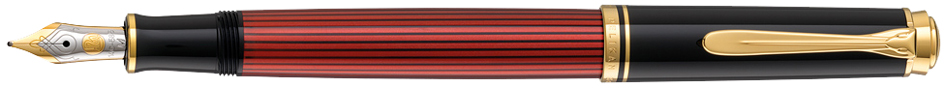 Pelikan Füllhalter , Souverän 400, , schwarz/rot, EF von Pelikan