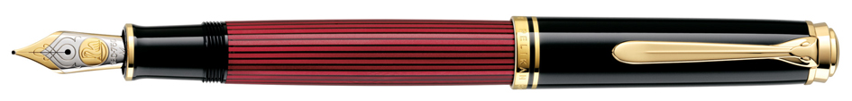 Pelikan Füllhalter , Souverän 800, , schwarz/rot, B von Pelikan