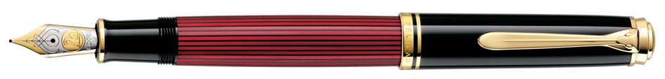 Pelikan Füllhalter , Souverän 800, , schwarz/rot, EF von Pelikan