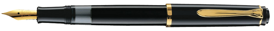 Pelikan Füllhalter M 200, schwarz, Federbreite: F von Pelikan