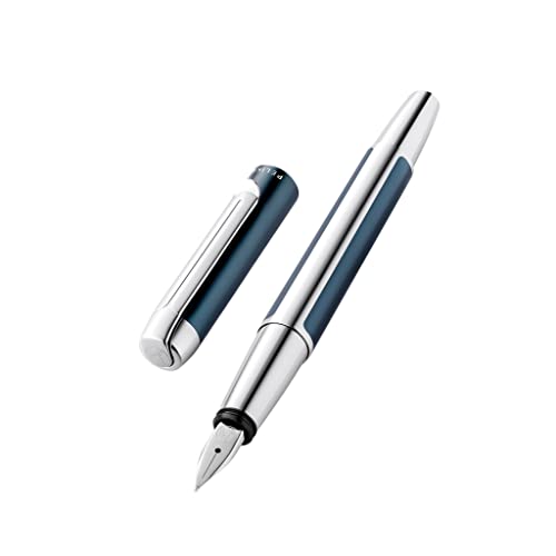 Pelikan Füllhalter Pura P40, Petrol, Feder B (breit), hochwertiger Patronenfüller im Geschenk-Etui, 822688 von Pelikan