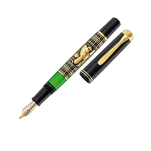 Pelikan Füllhalter Toledo 700, Schwarz, Feder F (fein), hochwertiger Kolbenfüller im Geschenk-Etui, 927814 von Pelikan