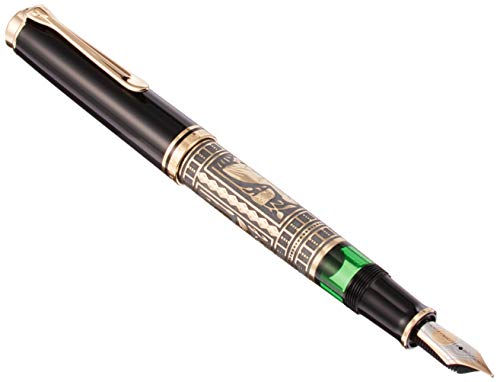 Pelikan Füllhalter Toledo 900, Schwarz, Feder F (fein), hochwertiger Kolbenfüller im Geschenk-Etui, 924597 von Pelikan