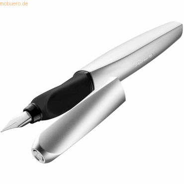 Pelikan Füllhalter Twist P457M M Silber inkl. Tintenpatrone von Pelikan