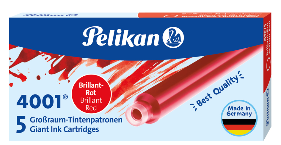 Pelikan Großraum-Tintenpatronen 4001 GTP/5, rot von Pelikan