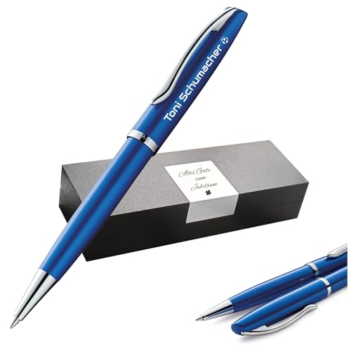 Pelikan Jazz® Noble Elegance K36 Kugelschreiber mit Gravur Geschenk - einzigartige Stifte mit Namen - personalisierte Geschenke - Kugelschreiber personalisiert (Saphire Blau) von Pelikan