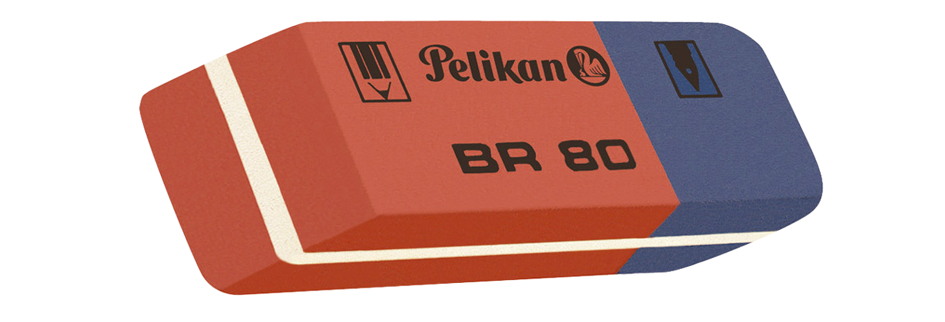 Pelikan Kautschuk-Radierer BR 80, (B)41 x (T)14 x (H)8 mm von Pelikan