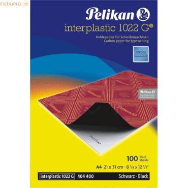 Pelikan Kohlepapier A4 VE=100 Blatt Pelikan Kohlepapier A4 VE=100 Blatt von Pelikan