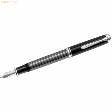 Pelikan Kolbenfüllhalter Souverän M405 EF anthrazit/schwarz/silber Str von Pelikan