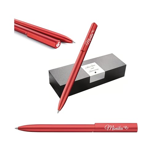 Pelikan Kugelschreiber Ineo® Elements K6 mit Gravur Geschenk - einzigartige Stifte mit Namen - personalisierte Geschenke zu Weihnachten - Kugelschreiber personalisiert (Feuer-Rot) von Pelikan