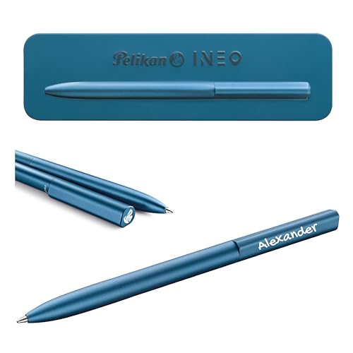 Pelikan Kugelschreiber Ineo® Elements K6 mit Gravur Geschenk - einzigartige Stifte mit Namen - personalisierte Geschenke zu Weihnachten - Kugelschreiber personalisiert (Petrol-Blau) von Pelikan